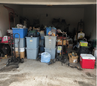 Garage cleanout, full to empty